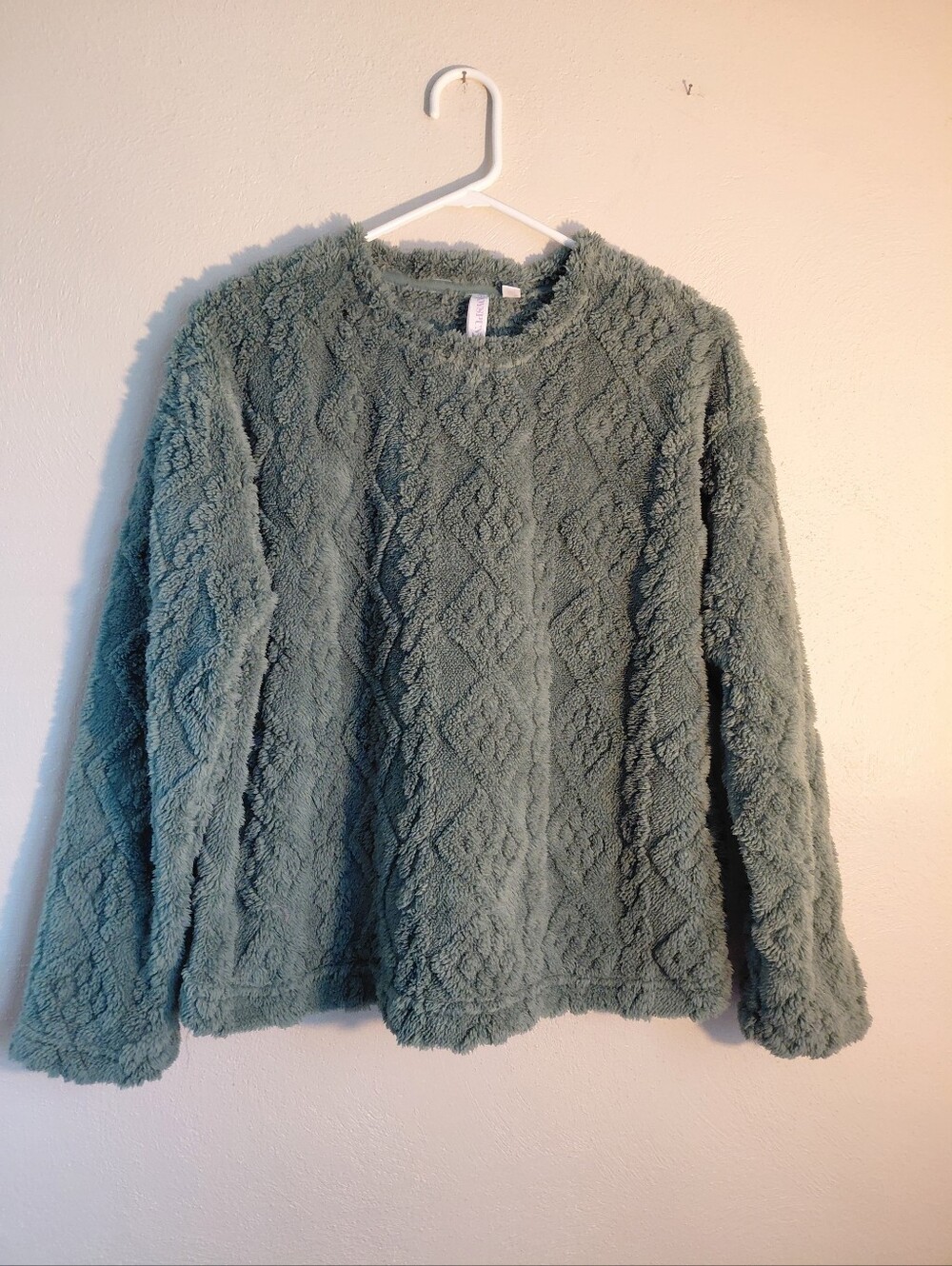 Womens Joyspun Plush Crewneck Sweater Sz M